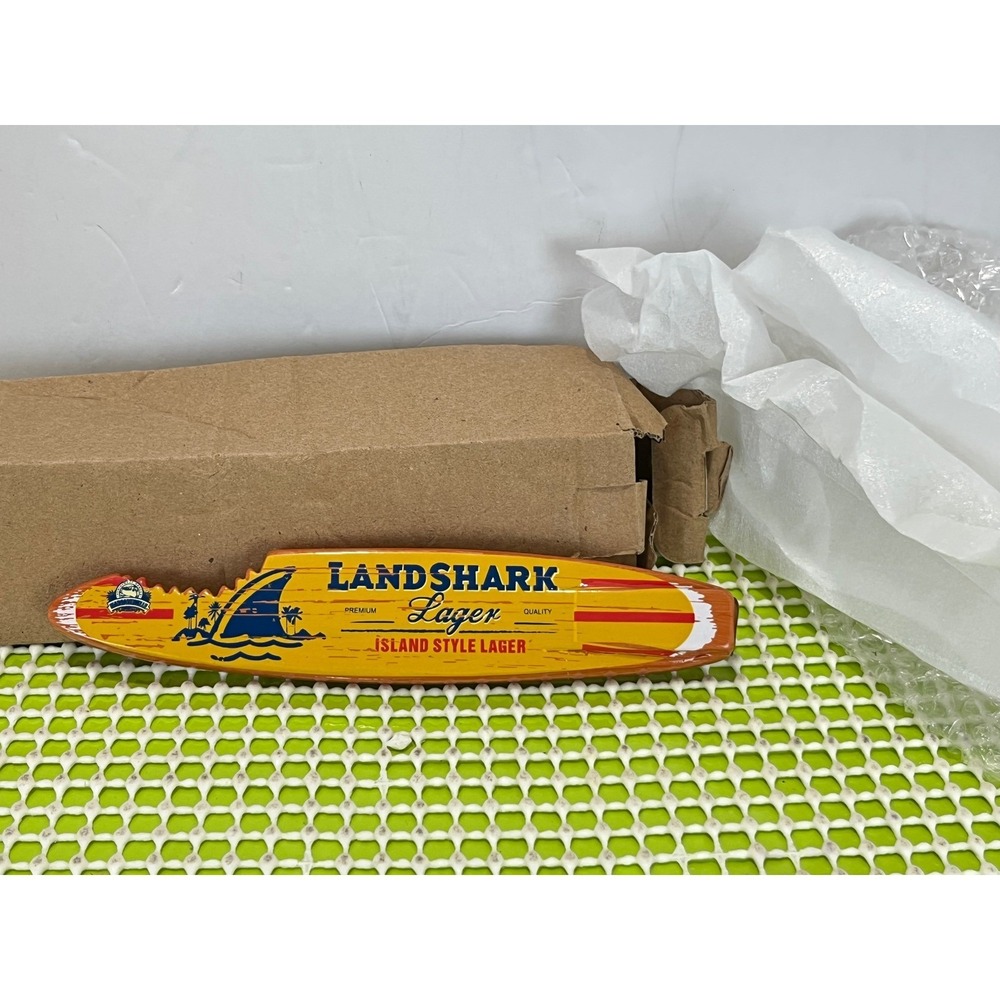 Landshark Lager Beer Tap Handle 7" Surfboard Island Style Lager Shark Fin NEW